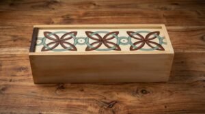 Caja para vino tonos café